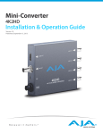 AJA 4K2HD Specifications