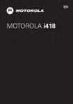 Motorola i418 User manual