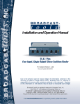 Broadcast Tools SS 4.1 III Specifications