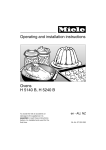 Miele H 5240 BP Operating instructions