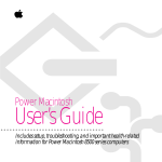 Apple Power Macintosh 8500 Series User`s guide