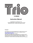 Mach Trio T4300HD Instruction manual