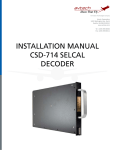 Avtech AVD 714 Installation manual