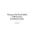 Visioneer OneTouch 6600 Installation guide