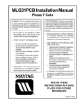 Maytag MLG31PCB Installation manual