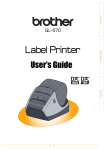 Brother QL 570 - P-Touch B/W Direct Thermal Printer User`s guide