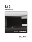 Elan A12 Installation manual