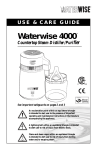 Waterwise  4000 Use & care guide