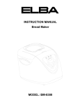 Elba BM-8380 Instruction manual