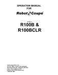 Robot Coupe R100B Operating instructions