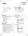 Aube Technologies TH404 User guide