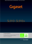 Siemens Gigaset SL910A User guide