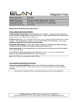 Elan S1616A Installation manual