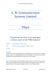 TRip2 - AW Communication Systems Ltd.