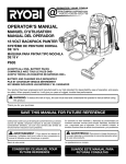 Ryobi P635 Operator`s manual