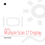 Apple Multiple Scan 17 Display User`s guide