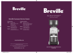 Breville THE SMART GRINDER BCG800XL Instruction manual