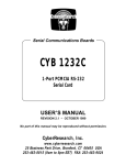 CyberResearch RS-232 User`s manual