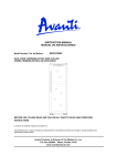 Avanti EWC2700DZ Instruction manual