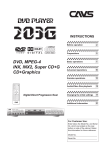 CAVS DVD-203G Operating instructions