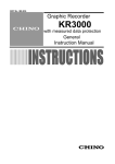 Chino KR3000 Series Instruction manual