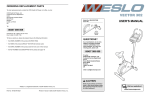 Weslo Vector 302 User`s manual