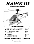 Century Hawk Pro Instruction manual