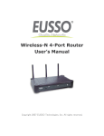 Eusso Wireless-N 4-Port Router User`s manual