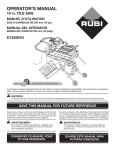 Rubi DT250EVO Operator`s manual