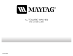 Maytag AUTOMATIC WASHER Use & care guide