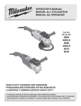 Milwaukee 6065 Operator`s manual