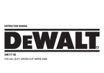 DeWalt DW777 Instruction manual