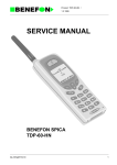 Benefon SPICA TDP-60-HN Service manual