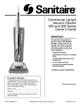 Commercial Upright Vacuum Cleaner 600 and 800 Series