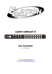 Elation LIGHT COPILOT II User manual