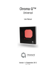 Chroma Chroma-Q User manual