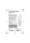 Radio Shack Cordless Room Monitor Owner`s manual