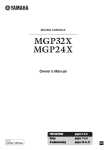 Yamaha MGP32X Owner`s manual