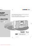 Sharp CD-BA3100 Specifications