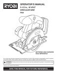Ryobi P501 Operator`s manual