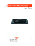 Sierra Wireless AirLink GX400 User guide