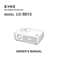 Eiki LC-SD12 Owner`s manual