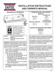 Empire Comfort Systems INTERMITTENT PILOT Owner`s manual