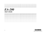 Casio E-Con EA-200 User`s guide