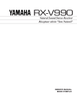 Yamaha RX-V990 Owner`s manual