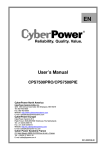 CyberPower CPS7500PRO User`s manual