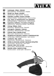 ATIKA SBH 2100 - Operating instructions