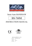 Mega BS-760M Instruction manual