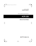 Radio Shack ACR-326 Owner`s manual