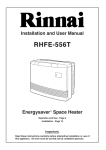Rinnai RHFE-556T User manual